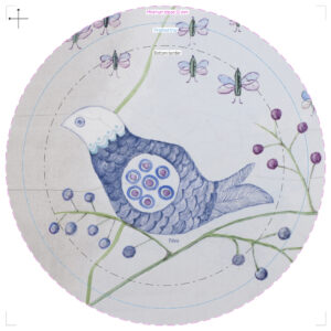 tray remembrance tiles round25cm